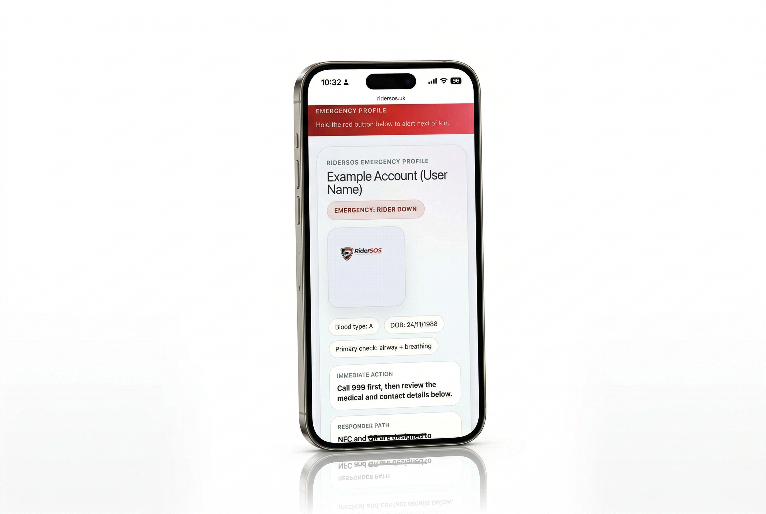 Emergency ID Key Tag